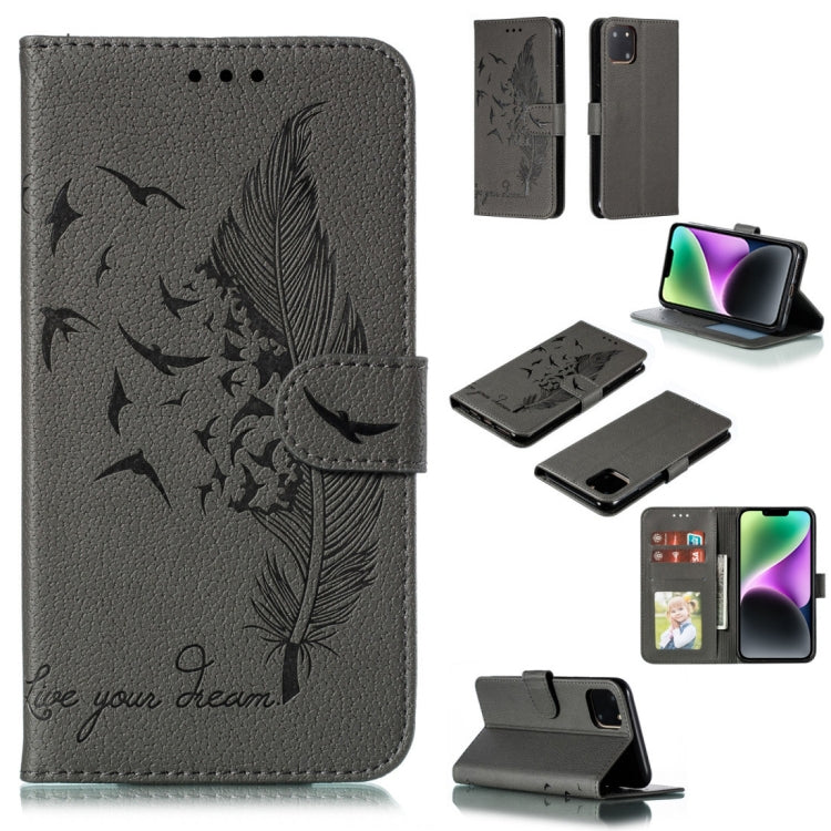 เคสโทรศัพท์หนังลายลิ้นจี่ลายขนนก สำหรับ iPhone 17 Pro Max, สำหรับ iPhone 17 Pro, สำหรับ iPhone 17, สำหรับ iPhone Air, สำหรับ iPhone 15 Pro Max, สำหรับ iPhone 15 Pro, สำหรับ iPhone 15 Plus, สำหรับ iPhone 15