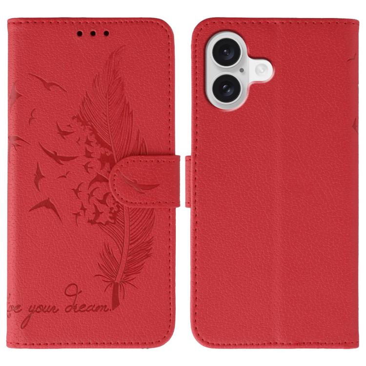 เคสโทรศัพท์หนังลายลิ้นจี่ลายขนนก สำหรับ iPhone 17 Pro Max, สำหรับ iPhone 17 Pro, สำหรับ iPhone 17, สำหรับ iPhone Air, สำหรับ iPhone 15 Pro Max, สำหรับ iPhone 15 Pro, สำหรับ iPhone 15 Plus, สำหรับ iPhone 15