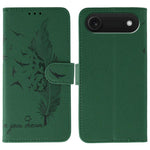 เคสโทรศัพท์หนังลายลิ้นจี่ลายขนนก สำหรับ iPhone 17 Pro Max, สำหรับ iPhone 17 Pro, สำหรับ iPhone 17, สำหรับ iPhone Air, สำหรับ iPhone 15 Pro Max, สำหรับ iPhone 15 Pro, สำหรับ iPhone 15 Plus, สำหรับ iPhone 15