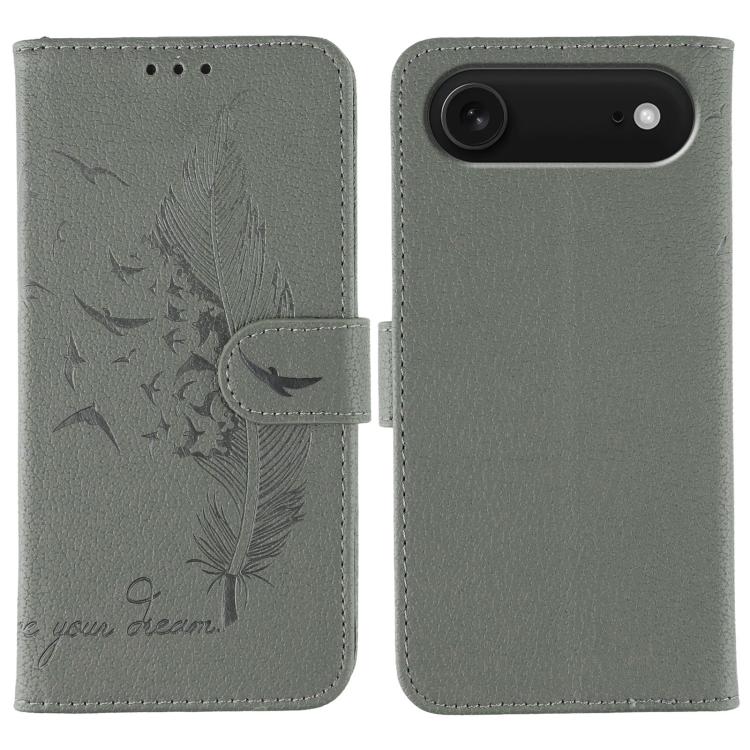 เคสโทรศัพท์หนังลายลิ้นจี่ลายขนนก สำหรับ iPhone 17 Pro Max, สำหรับ iPhone 17 Pro, สำหรับ iPhone 17, สำหรับ iPhone Air, สำหรับ iPhone 15 Pro Max, สำหรับ iPhone 15 Pro, สำหรับ iPhone 15 Plus, สำหรับ iPhone 15