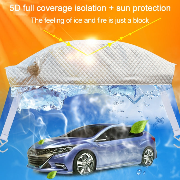 ผ้าคลุมรถครึ่งตัว ผ้าคลุมรถ กันแดด ฉนวนกันความร้อน Sun Nisor ฟอยล์อลูมิเนียม ขนาด 3.6x1.6x1.5 เมตร