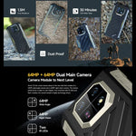 Ulefone Armor 22, โทรศัพท์กันกระแทก IP68/IP69K, หน้าจอ 6.58 นิ้ว Android 15 MediaTek Helio G96 Octa Core, เครือข่าย: 4G, NFC, OTG, 8GB+128GB, 8GB+256GB