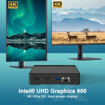 GXMO N42 มินิพีซี Windows 11 Intel Gemini Lake N4020C พร้อม NVME SSD WiFi คอมพิวเตอร์เดสก์ท็อปมินิ, 4GB+64GB, 4GB+64GB+256GB