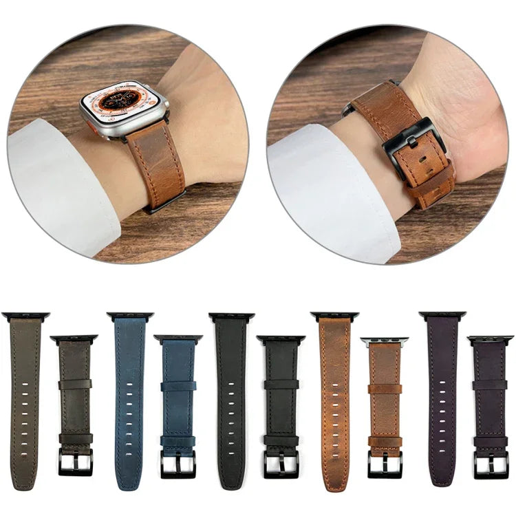 สายรัดนาฬิกาหนังลายย้อนยุค สำหรับ Apple Watch 4 44 มม., สำหรับ Apple Watch 4 40 มม., สำหรับ Apple Watch 3 38 มม., สำหรับ Apple Watch 3 42 มม., สำหรับ Apple Watch 2 42 มม., สำหรับ Apple Watch 2 38 มม., สำหรับ Apple Watch 42 มม., สำหรับ Apple Watch 38 มม.