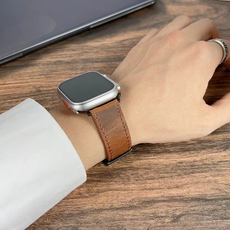 สายรัดนาฬิกาหนังลายย้อนยุค สำหรับ Apple Watch 4 44 มม., สำหรับ Apple Watch 4 40 มม., สำหรับ Apple Watch 3 38 มม., สำหรับ Apple Watch 3 42 มม., สำหรับ Apple Watch 2 42 มม., สำหรับ Apple Watch 2 38 มม., สำหรับ Apple Watch 42 มม., สำหรับ Apple Watch 38 มม.