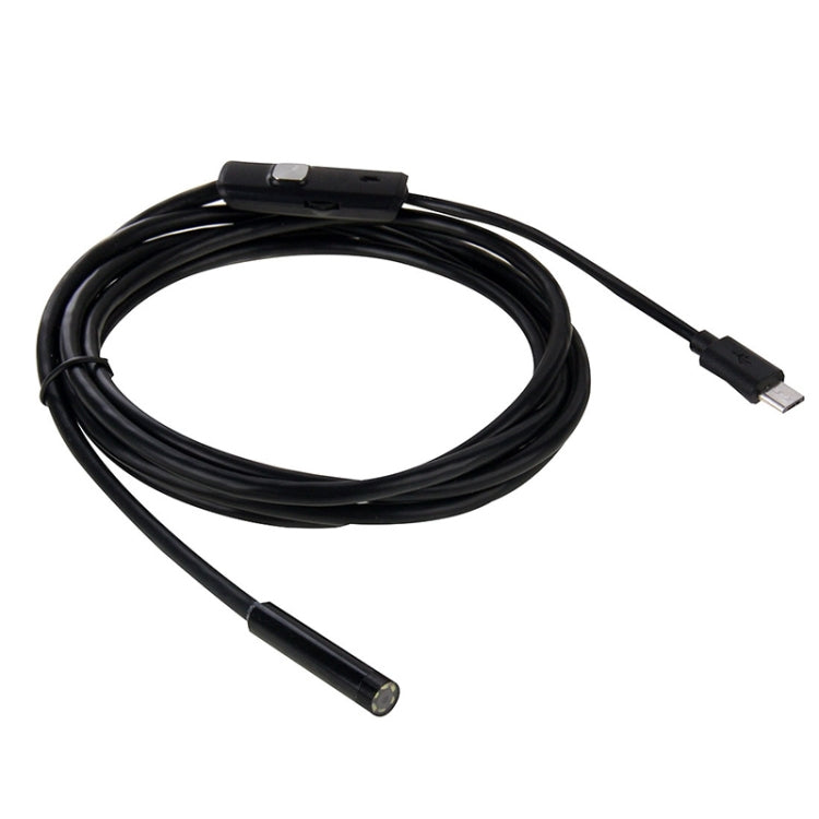 AN97 กล้องส่องทางไกลงูท่อไมโคร USB กันน้ำ สำหรับตรวจสอบชิ้นส่วนฟังก์ชัน OTG โทรศัพท์มือถือ Android พร้อมไฟ LED 6 ดวง ขนาด 5.5mm, 8mm