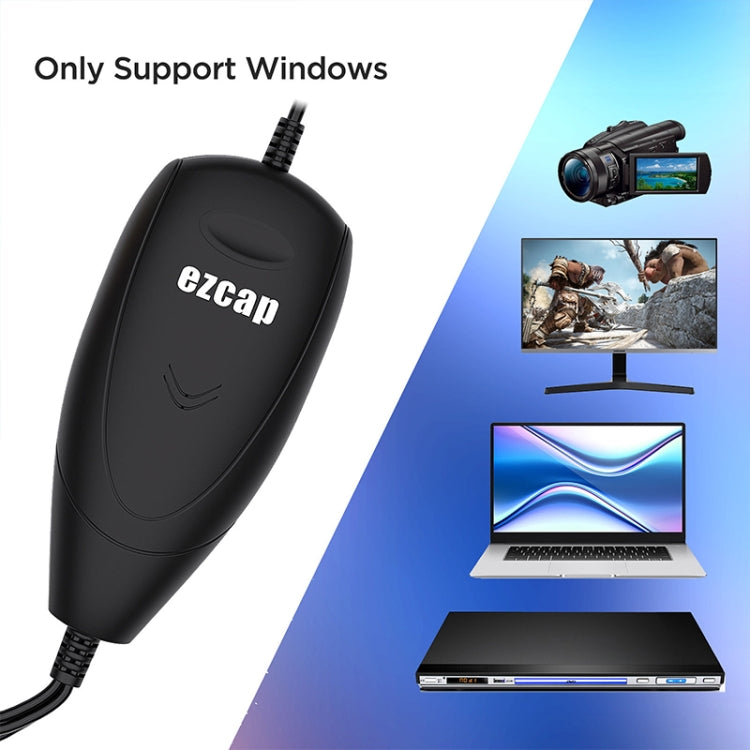 Ezcap 172 การ์ดจับภาพเสียงและวิดีโอ USB 2.0 รองรับระบบ Windows, Ezcap 172
