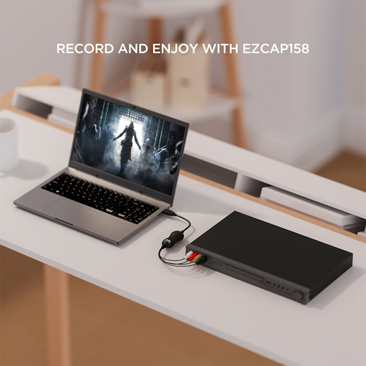 Ezcap 158A การ์ดจับภาพวิดีโอ USB2.0 UVC ไม่ต้องติดตั้งไดรเวอร์, Ezcap 158A