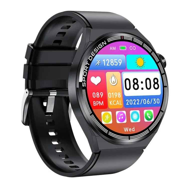 HDT MAX นาฬิกาอัจฉริยะหน้าปัดดำ 1.60 นิ้ว สายซิลิโคน กันน้ำ IP68 รองรับการโทร Bluetooth, สายซิลิโคนหน้าปัดดำ