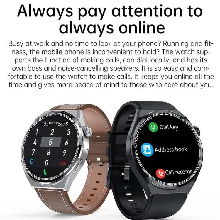 HDT MAX นาฬิกาอัจฉริยะหน้าปัดดำ 1.60 นิ้ว สายซิลิโคน กันน้ำ IP68 รองรับการโทร Bluetooth, สายซิลิโคนหน้าปัดดำ