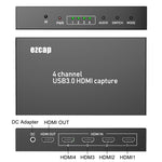 Ezcap 264M การ์ดจับภาพเกมวิดีโอ HDMI 4 ช่อง มัลติวิว USB 3.0, Ezcap 264M