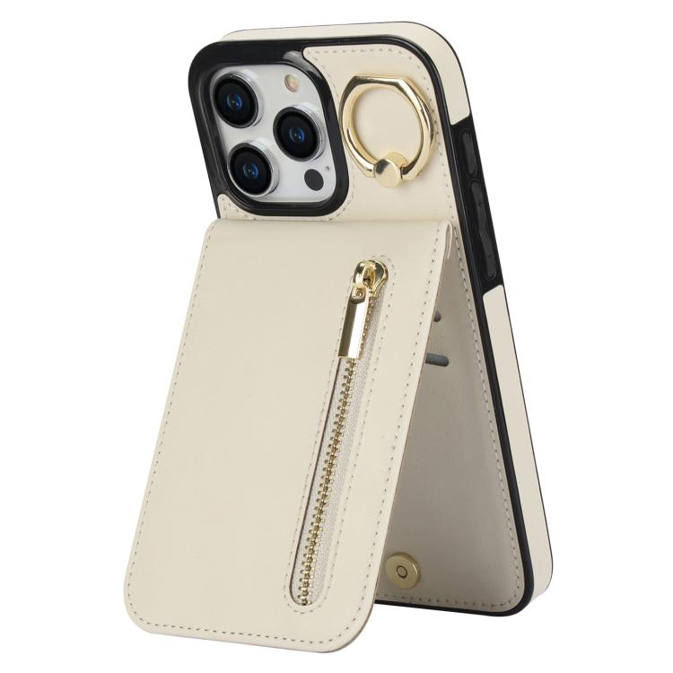 Retro Ring and Zipper RFID Card Slot Phone Case, For iPhone 16 Pro, For iPhone 16 Plus, For iPhone 16, For iPhone 15 Pro Max, For iPhone 15 Pro, For iPhone 15 Plus