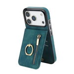 Retro Ring and Zipper RFID Card Slot Phone Case, For iPhone 17e / 16e, For iPhone 17 Pro Max, For iPhone 17 Pro, For iPhone 17, For iPhone Air, For iPhone 16 Pro Max