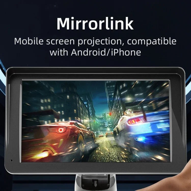 B5570 เครื่องเล่น MP5 รถยนต์สไตล์ SunShade 7 นิ้ว รองรับ CarPlay ไร้สาย เชื่อมต่อโทรศัพท์มือถือ, B5570