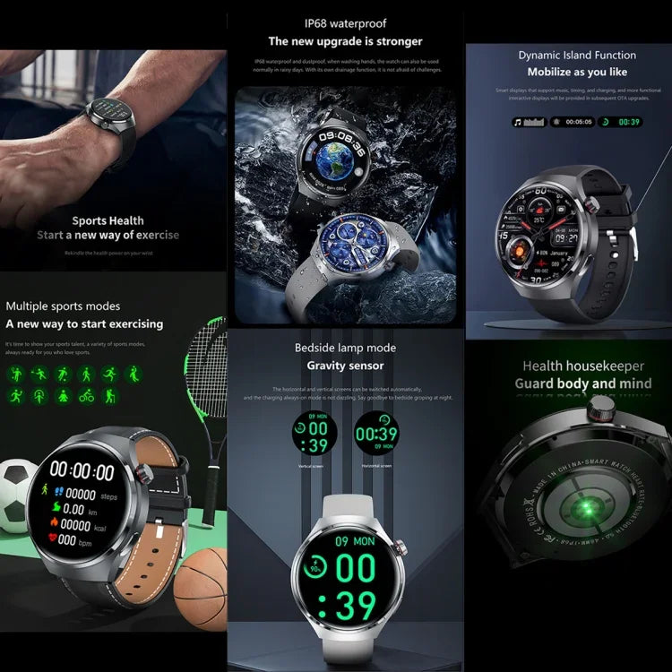 G4 สายรัดข้อมืออัจฉริยะ หน้าจอ 1.53 นิ้ว รองรับการโทร Bluetooth / NFC / วัดอัตราการเต้นหัวใจ