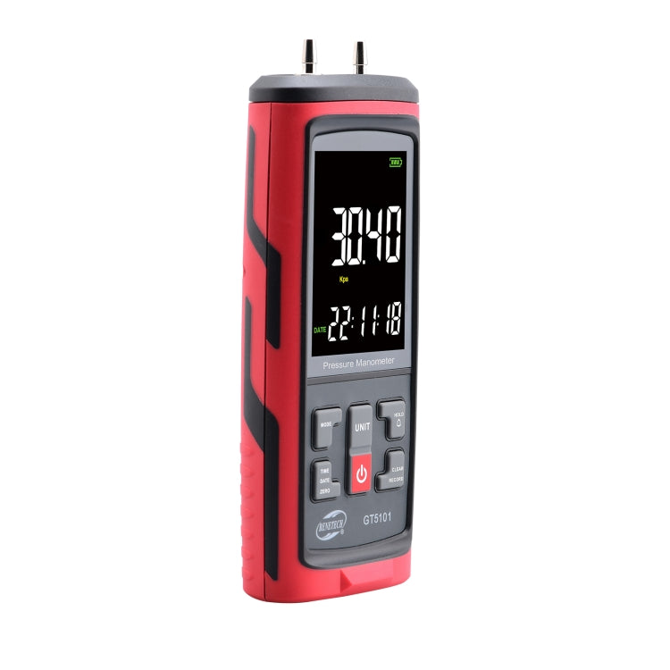 เครื่องวัดความดันต่าง BENETECH GT5101 พร้อมจอ LCD, ช่วง 1KPa, 2KPa, 4KPa, 10KPa, 40KPa, 50KPa, 125Pa, 250Pa, 100KPa