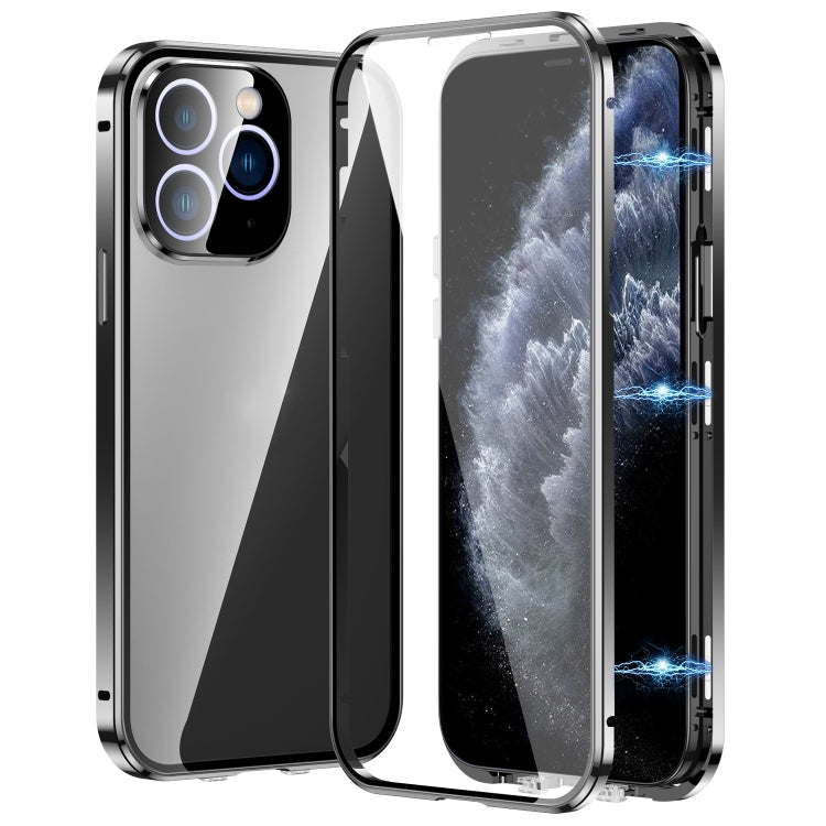 เคสโทรศัพท์กระจกนิรภัย HD แบบสองหัวเข็มขัดแม่เหล็ก สำหรับ iPhone 11 Pro