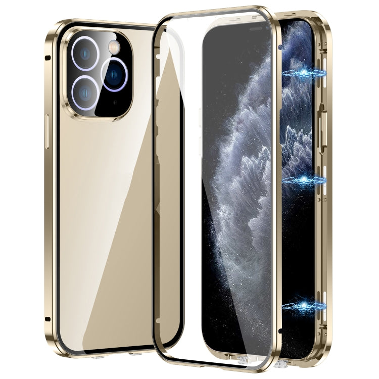 เคสโทรศัพท์กระจกนิรภัย HD แบบสองหัวเข็มขัดแม่เหล็ก สำหรับ iPhone 11 Pro