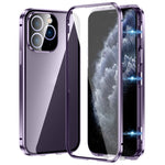 เคสโทรศัพท์กระจกนิรภัย HD แบบสองหัวเข็มขัดแม่เหล็ก สำหรับ iPhone 11 Pro