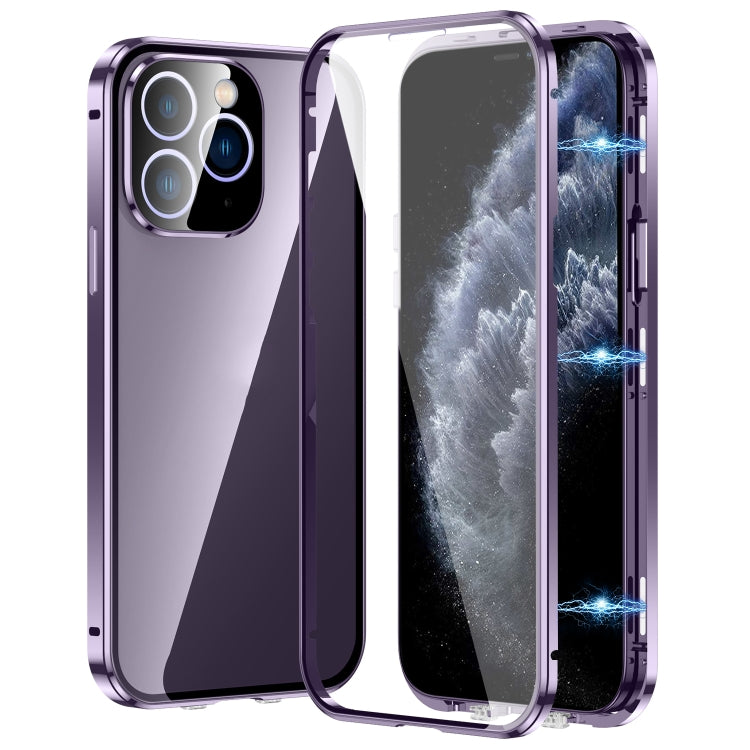 เคสโทรศัพท์กระจกนิรภัย HD แบบสองหัวเข็มขัดแม่เหล็ก สำหรับ iPhone 11 Pro