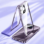 เคสโทรศัพท์กระจกนิรภัย HD แบบสองหัวเข็มขัดแม่เหล็ก สำหรับ iPhone 11 Pro