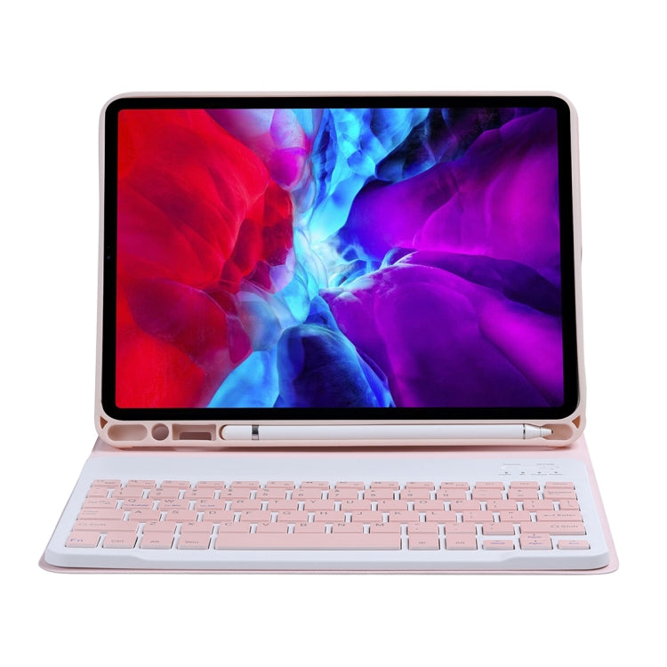 C-11B สำหรับ iPad Air 4 / Air 5 / Pro 11 นิ้ว 2022 / 2021 / 2020 / 2018 เคสป้องกันคีย์บอร์ดบลูทูธ ABS สีลูกกวาดถอดได้ พร้อมขาตั้งและช่องใส่ปากกา สำหรับ iPad Air 4 / Air 5 / Pro 11 นิ้ว 2022 / 2021 / 2020 / 2018