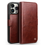 เคสโทรศัพท์หนังแท้ QIALINO Classic 103 Buckle สำหรับ iPhone 17e / 16e, สำหรับ iPhone 17 Pro Max, สำหรับ iPhone 17 Pro, สำหรับ iPhone 17, สำหรับ iPhone Air, สำหรับ iPhone 15 Pro Max, สำหรับ iPhone 15 Plus, สำหรับ iPhone 15