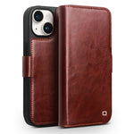 เคสโทรศัพท์หนังแท้ QIALINO Classic 103 Buckle สำหรับ iPhone 17e / 16e, สำหรับ iPhone 17 Pro Max, สำหรับ iPhone 17 Pro, สำหรับ iPhone 17, สำหรับ iPhone Air, สำหรับ iPhone 15 Pro Max, สำหรับ iPhone 15 Plus, สำหรับ iPhone 15