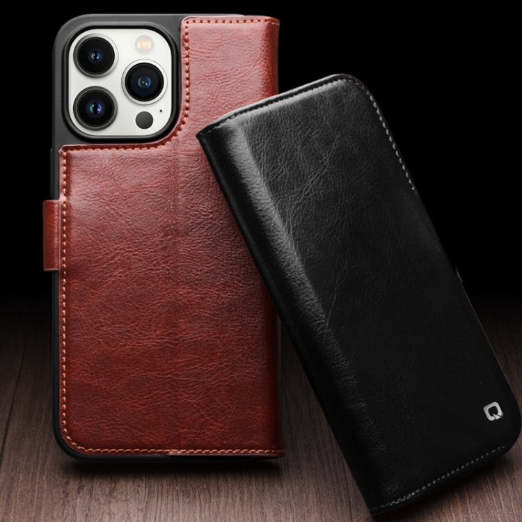 เคสโทรศัพท์หนังแท้ QIALINO Classic 103 Buckle สำหรับ iPhone 17e / 16e, สำหรับ iPhone 17 Pro Max, สำหรับ iPhone 17 Pro, สำหรับ iPhone 17, สำหรับ iPhone Air, สำหรับ iPhone 15 Pro Max, สำหรับ iPhone 15 Plus, สำหรับ iPhone 15