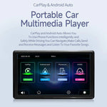 หน้าจอสมาร์ทพกพา IPS 7 นิ้ว สำหรับรถยนต์ โปรเจคเตอร์หน้าจอไร้สาย Carplay Android Auto พร้อมกล้องถอยหลัง, พร้อมกล้องถอยหลัง