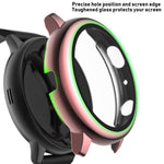 เคสป้องกัน PC ชุบอิเล็กโทรไลต์พร้อมฟิล์มกระจกนิรภัย สำหรับ Samsung Galaxy Watch Active 2 40mm, สำหรับ Samsung Galaxy Watch Active 2 44mm