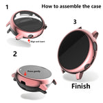 เคสป้องกัน PC ชุบอิเล็กโทรไลต์พร้อมฟิล์มกระจกนิรภัย สำหรับ Samsung Galaxy Watch Active 2 40mm, สำหรับ Samsung Galaxy Watch Active 2 44mm