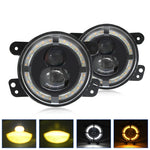Y4 4 inch 1 Pair Light Guide Dual Lens Fog Light, For Jeep Wrangler JK 2 Door 2007-2015