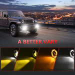 Y4 4 inch 1 Pair Light Guide Dual Lens Fog Light, For Jeep Wrangler JK 2 Door 2007-2015