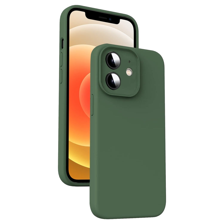 เคสโทรศัพท์ซิลิโคนเหลวไมโครไฟเบอร์กันกระแทก สำหรับ iPhone 12, สำหรับ iPhone 12 Pro Max, สำหรับ iPhone 12 Pro