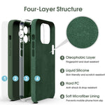 เคสโทรศัพท์ซิลิโคนเหลวไมโครไฟเบอร์กันกระแทก สำหรับ iPhone 12, สำหรับ iPhone 12 Pro Max, สำหรับ iPhone 12 Pro