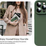 เคสโทรศัพท์ซิลิโคนเหลวไมโครไฟเบอร์กันกระแทก สำหรับ iPhone 12, สำหรับ iPhone 12 Pro Max, สำหรับ iPhone 12 Pro
