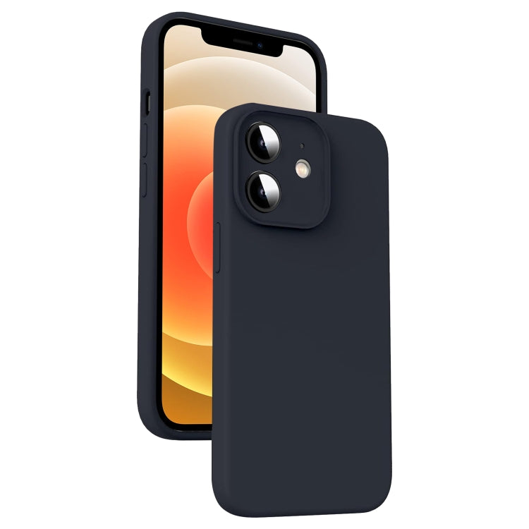 เคสโทรศัพท์ซิลิโคนเหลวไมโครไฟเบอร์กันกระแทก สำหรับ iPhone 12, สำหรับ iPhone 12 Pro Max, สำหรับ iPhone 12 Pro