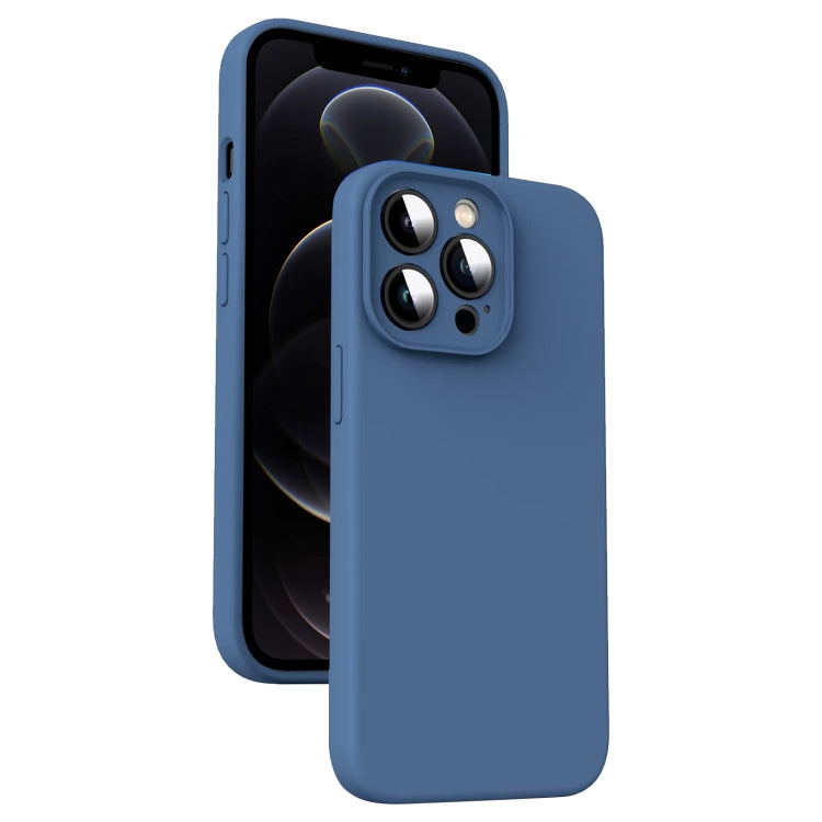 เคสโทรศัพท์ซิลิโคนเหลวไมโครไฟเบอร์กันกระแทก สำหรับ iPhone 12, สำหรับ iPhone 12 Pro Max, สำหรับ iPhone 12 Pro