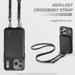 เคสโทรศัพท์หนังพร้อมกระเป๋าซิปและสายคล้องคู่ JEEHOOD C22 Series สำหรับ iPhone 17 Pro Max, สำหรับ iPhone 17 Pro, สำหรับ iPhone Air, สำหรับ iPhone 16 Pro Max, สำหรับ iPhone 16 Pro, สำหรับ iPhone 16 Plus, สำหรับ iPhone 16, สำหรับ iPhone 15 Pro Max