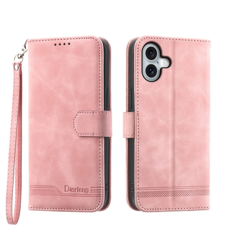 เคสโทรศัพท์หนัง PU ไฮบริด TPU Dierfeng Dream Line สำหรับ iPhone 17 Pro Max, สำหรับ iPhone 17 Pro, สำหรับ iPhone 17, สำหรับ iPhone Air, สำหรับ iPhone 16e, สำหรับ iPhone 16 Pro Max, สำหรับ iPhone 16 Pro, สำหรับ iPhone 16 Plus
