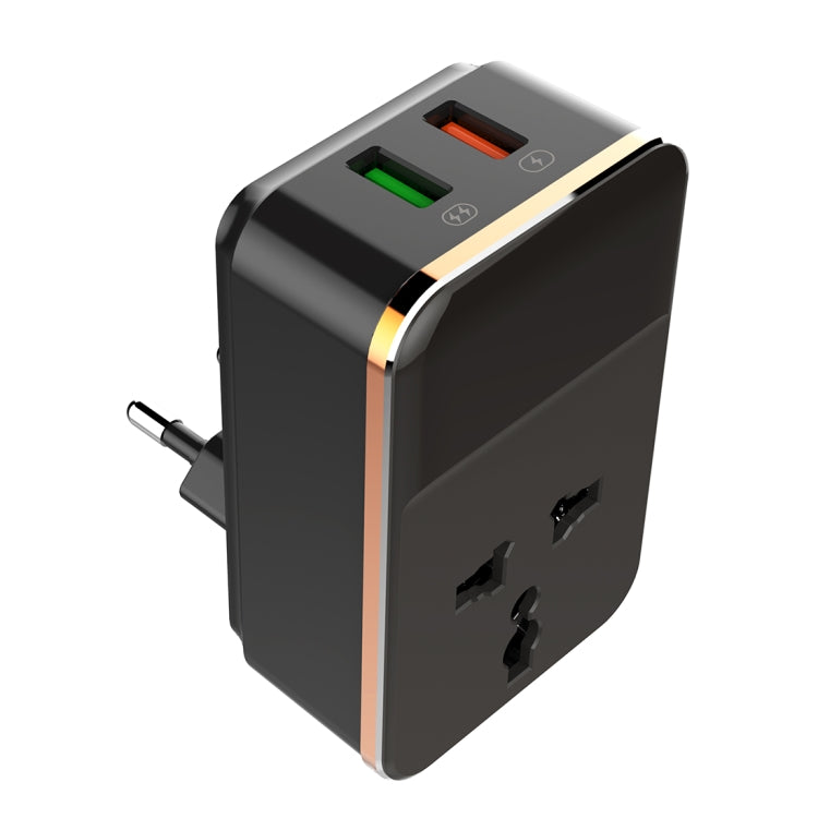 ปลั๊กแปลงอเนกประสงค์ LDNIO SC1205 พร้อม QC3.0 USB และพอร์ต USB อะแดปเตอร์ชาร์จเดินทางสำหรับโทรศัพท์มือถือ ปลั๊ก EU
