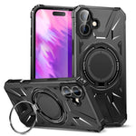 เคสโทรศัพท์กันกระแทกแม่เหล็ก MagSafe พร้อมที่จับแหวน สำหรับ iPhone 16 Plus, สำหรับ iPhone 16, สำหรับ iPhone 15 Pro Max, สำหรับ iPhone 15 Pro, สำหรับ iPhone 15 Plus, สำหรับ iPhone 15