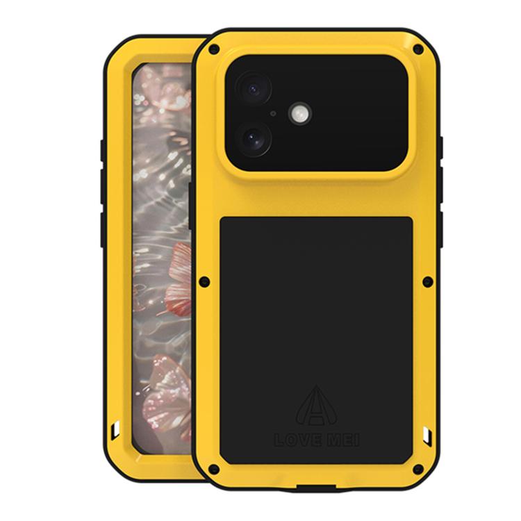เคสโทรศัพท์กันกระแทกโลหะ LOVE MEI กันน้ำกันฝุ่น สำหรับ iPhone 17 Pro Max, สำหรับ iPhone 17 Pro, สำหรับ iPhone 17, สำหรับ iPhone 16 Pro Max, สำหรับ iPhone 16 Pro, สำหรับ iPhone 16, สำหรับ iPhone 15 Pro Max, สำหรับ iPhone 15 Pro