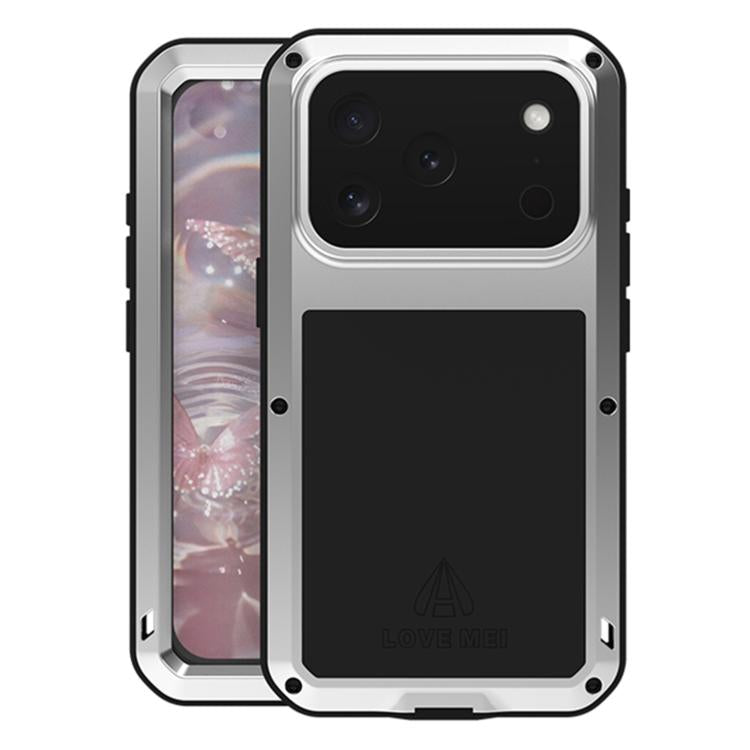เคสโทรศัพท์กันกระแทกโลหะ LOVE MEI กันน้ำกันฝุ่น สำหรับ iPhone 17 Pro Max, สำหรับ iPhone 17 Pro, สำหรับ iPhone 17, สำหรับ iPhone 16 Pro Max, สำหรับ iPhone 16 Pro, สำหรับ iPhone 16, สำหรับ iPhone 15 Pro Max, สำหรับ iPhone 15 Pro