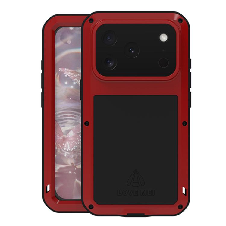 เคสโทรศัพท์กันกระแทกโลหะ LOVE MEI กันน้ำกันฝุ่น สำหรับ iPhone 17 Pro Max, สำหรับ iPhone 17 Pro, สำหรับ iPhone 17, สำหรับ iPhone 16 Pro Max, สำหรับ iPhone 16 Pro, สำหรับ iPhone 16, สำหรับ iPhone 15 Pro Max, สำหรับ iPhone 15 Pro