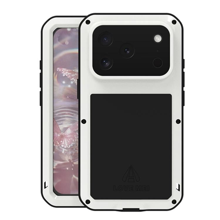 เคสโทรศัพท์กันกระแทกโลหะ LOVE MEI กันน้ำกันฝุ่น สำหรับ iPhone 17 Pro Max, สำหรับ iPhone 17 Pro, สำหรับ iPhone 17, สำหรับ iPhone 16 Pro Max, สำหรับ iPhone 16 Pro, สำหรับ iPhone 16, สำหรับ iPhone 15 Pro Max, สำหรับ iPhone 15 Pro