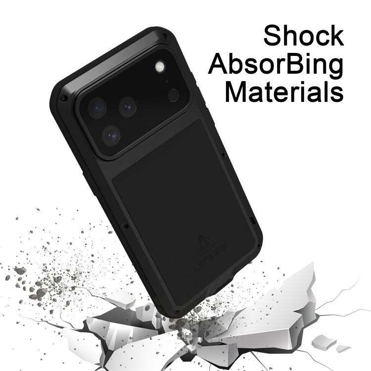 เคสโทรศัพท์กันกระแทกโลหะ LOVE MEI กันน้ำกันฝุ่น สำหรับ iPhone 17 Pro Max, สำหรับ iPhone 17 Pro, สำหรับ iPhone 17, สำหรับ iPhone 16 Pro Max, สำหรับ iPhone 16 Pro, สำหรับ iPhone 16, สำหรับ iPhone 15 Pro Max, สำหรับ iPhone 15 Pro