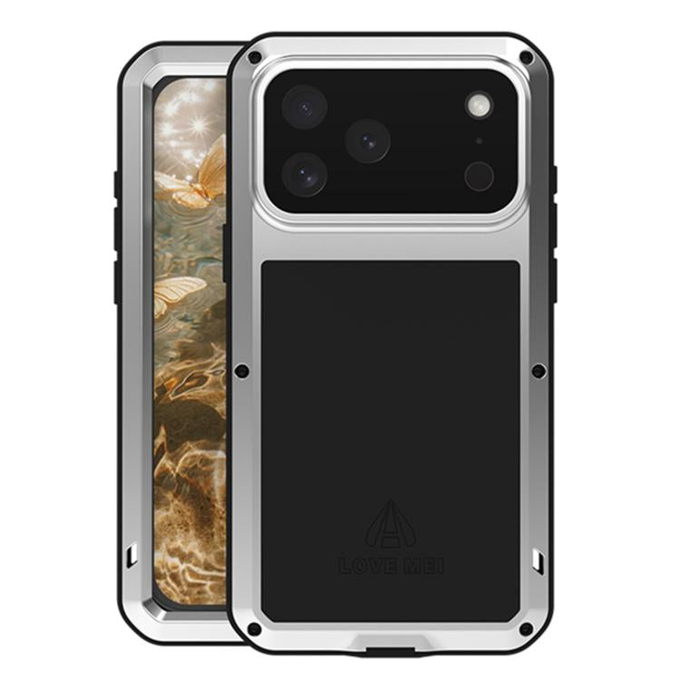 เคสโทรศัพท์กันกระแทกโลหะ LOVE MEI กันน้ำกันฝุ่น สำหรับ iPhone 17 Pro Max, สำหรับ iPhone 17 Pro, สำหรับ iPhone 17, สำหรับ iPhone 16 Pro Max, สำหรับ iPhone 16 Pro, สำหรับ iPhone 16, สำหรับ iPhone 15 Pro Max, สำหรับ iPhone 15 Pro