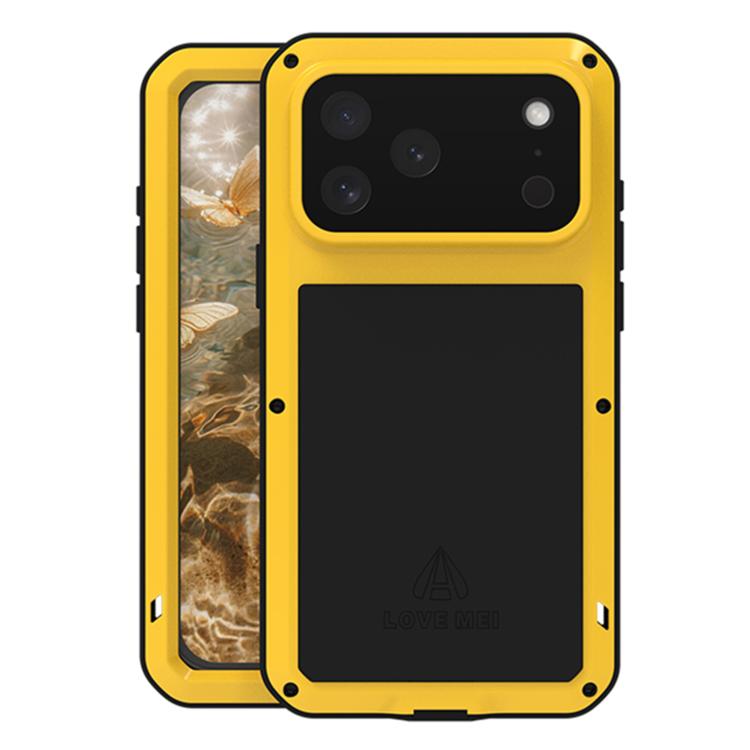เคสโทรศัพท์กันกระแทกโลหะ LOVE MEI กันน้ำกันฝุ่น สำหรับ iPhone 17 Pro Max, สำหรับ iPhone 17 Pro, สำหรับ iPhone 17, สำหรับ iPhone 16 Pro Max, สำหรับ iPhone 16 Pro, สำหรับ iPhone 16, สำหรับ iPhone 15 Pro Max, สำหรับ iPhone 15 Pro